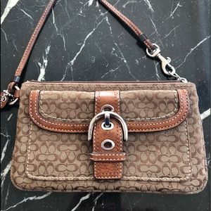 Vintage Authentic Coach Signature C Wristlet